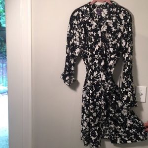 NYDJ Black Floral Dress Sz 12 NWT
